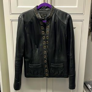 Bagatelle Genuine Leather Jacket with Grommets